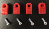 Gridiron1 Red Mini Facemask Clips with Silver Screws (These are not painted)
